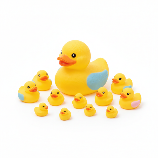 Cute yellow mini duck toy set for kids