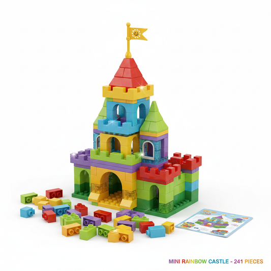 241 piece mini castle building blocks set for kids colorful creative toy