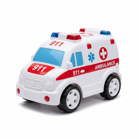 Kids ambulance toy car 911 realistic emergency vehicle for children